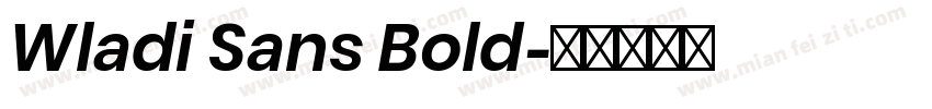 Wladi Sans Bold字体转换